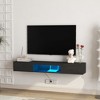 Chic Crate - 80" Modular Media Console w/ 3 Cabinets & Open Shelves - Drop-Door TV Stand for Living Room/Home Theatre - Two-Tone Oak - 4 of 4