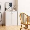 Costway 2-Door Storage Cabinet Buffet Cabinet with  3 Shelves Sideboard for Kitchen Hallway - image 4 of 4