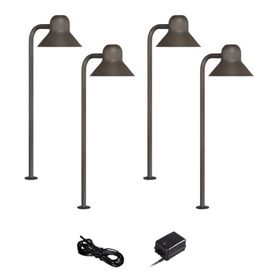 John Timberland Jayce Bronze 6-Piece LED Landscape Path Light Set