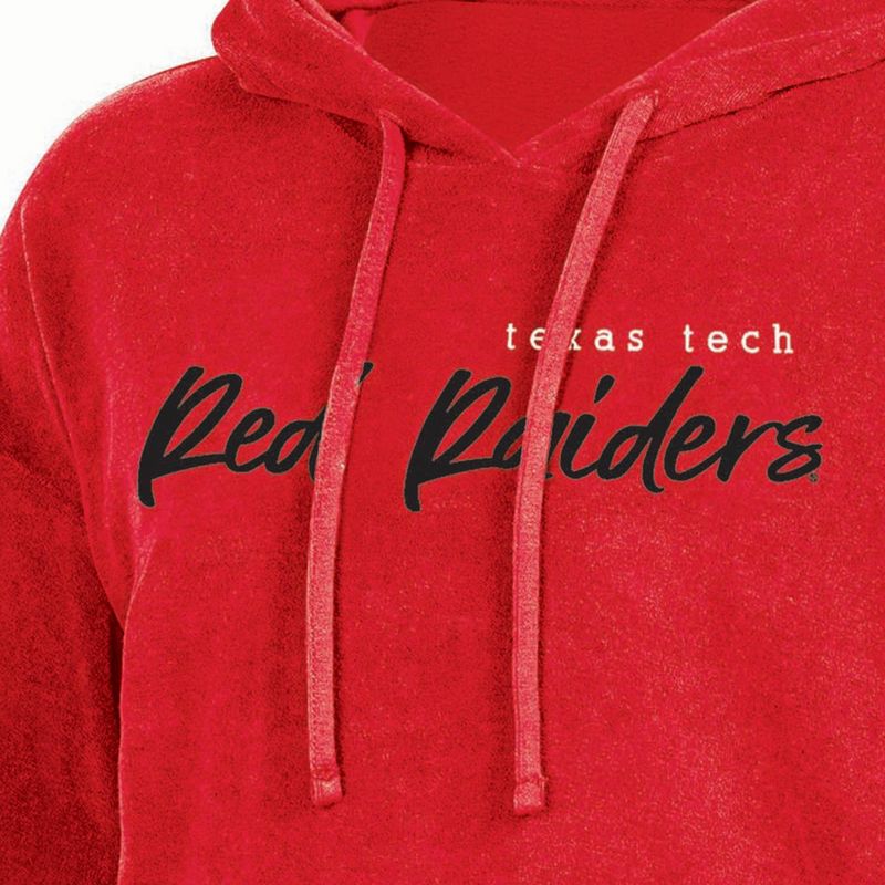 NCAA Texas Tech Red Raiders Women&#39;s Terry Hooded Sweatshirt, 3 of 4