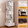 PAGED Rotating Bookshelf 360 Display Corner Bookshelf Bookcase Storage Rack with Drawer for Living Room, Home Office - 2 of 4