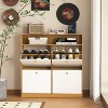 KWPZQEB Shoe Cabinet with Flip Drawers, Hidden Wood Shoe Cabinet, Freestanding Shoe Storage Cabinet for Entryway & Hallway - 2 of 4