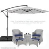 Best Choice Products 10ft Offset Hanging Outdoor Market Patio Umbrella w/ Easy Tilt Adjustment - 2 of 4