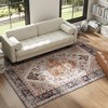 HOMCOM Area Rug, Boho Machine Washable Rug, Non-Slip Low Pile Carpet for Living Room, Bedroom, Dining Room, Home Office - 3 of 4