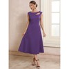 INSPIRE CHIC Women's Formal Eyelet Sleeveless Cut Out Front Flared Casual A-Line Midi Dresses - 3 of 4