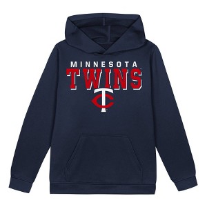 MLB Minnesota Twins Boys' Poly Hooded Sweatshirt - 1 of 1