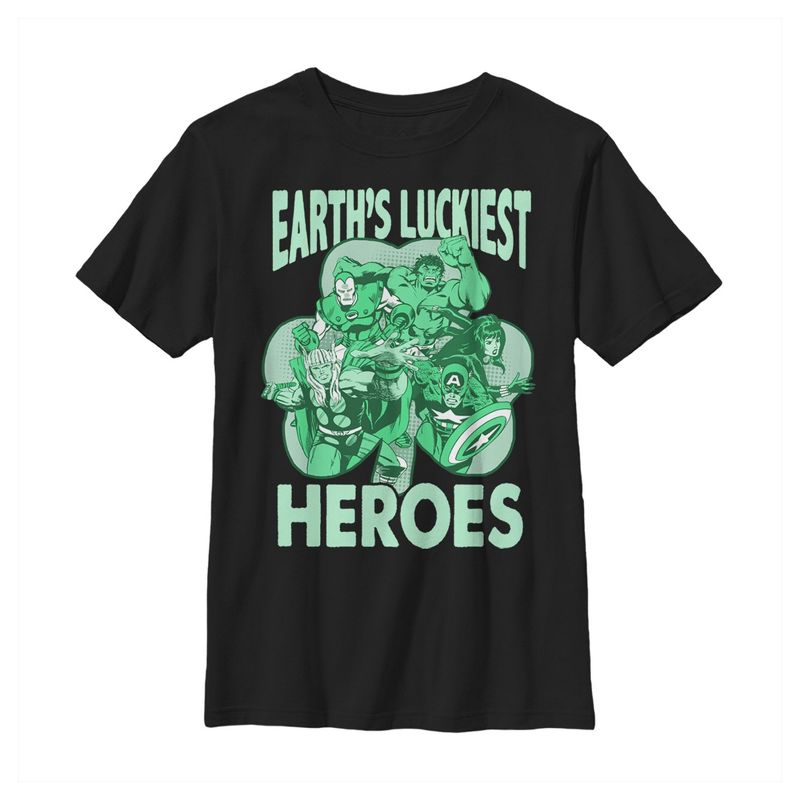 Boy's Marvel Earth's Luckiest Heroes St. Patrick's T-Shirt, 1 of 5