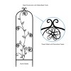 Garden Trellis- For Climbing Plants- Decorative Curving Flower Stem Metal Panel -For Vines, Roses, Vegetable Plants & Flowers by Pure Garden - 3 of 4