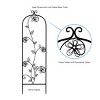 Garden Trellis- For Climbing Plants- Decorative Curving Flower Stem Metal Panel -For Vines, Roses, Vegetable Plants & Flowers by Pure Garden - image 3 of 4