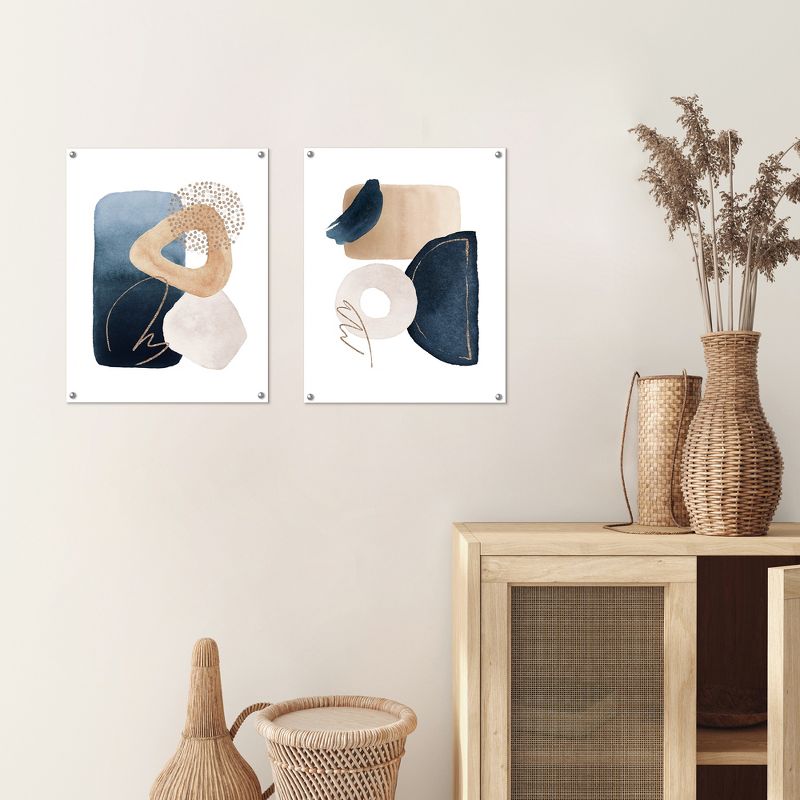 Americanflat - Abstract Wall Art Set - Watercolor Shapes In by Gal Design, 2 of 6
