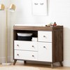 Yodi Changing Table with Drawers - Natural Walnut and Pure White - South Shore - 2 of 4
