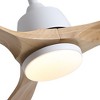 YUHAO 52 in. Indoor Modern and Farmhouse Soild Wood Blades Reversible DC Motor Ceiling Fan with Light and Remote Control - 3 of 4
