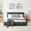 ORRD Queen Size Upholstered Bed with Storage Drawers - Green Chenille Fabric Platform Bed Frame with Headboard - 4 of 4