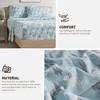 3 Pcs Novelty Printed 100% Cotton Sheet Set, Breathable & Extra Soft Deep Pocket Fitted Sheets for All Seasons, Heavyweight Bedding with Pillow Cases - 3 of 4