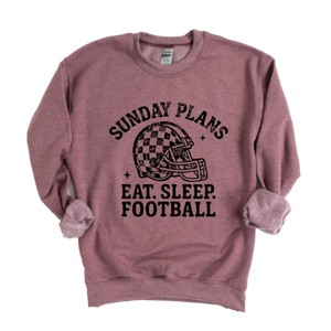 Sunday Plans: Eat. Sleep. Football - Women's Graphic Sweatshirt - 1 of 4