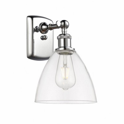 Bristol Glass - 1 Light Wall Sconce In Industrial Style-11.25 Inches Tall and 8 Inches Wide