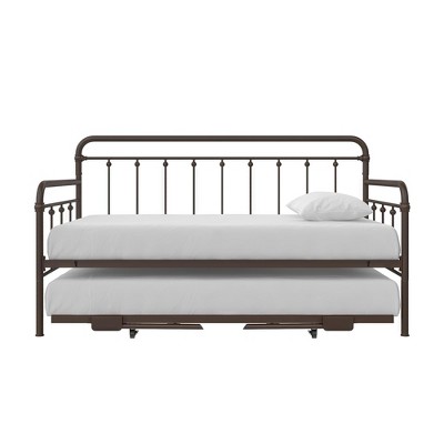 RealRooms Loki Metal Daybed with Pop Up Trundle Bed