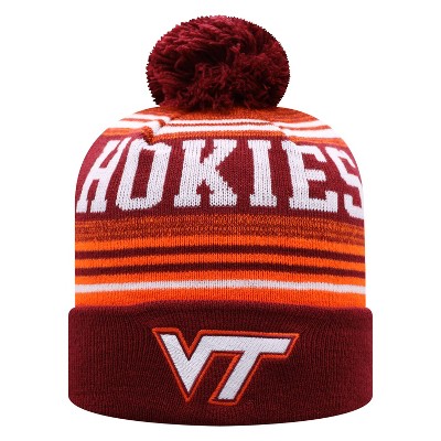 NCAA Virginia Tech Hokies Men's Rupture Knit Cuffed Beanie with Pom