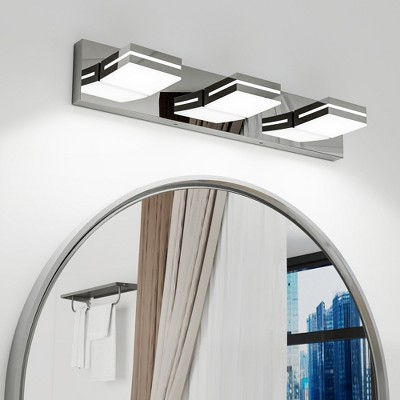 Modern Chrome LED Vanity Light 4-Light Wall Sconce Sleek Minimalist Design
