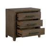 Dark Walnut Finish Nightstand of 3 Drawers Classic Design Bedroom Furniture 1pc - 3 of 4