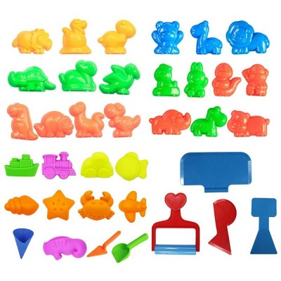 Insten 36 Pieces Beach & Kinetic Sand Molds & Tools Play Set, Molding Sandbox Toys for Kids, Toddlers