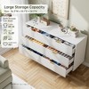 Whizmax Fluted 6 Drawers Dresser, Curved Profile Design, Dresser TV Stand, Wood Drawer Organizer for Bedroom, Living Room, Hallway - 4 of 4