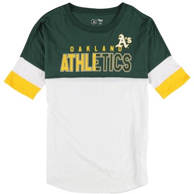 G-III Sports Womens Oakland Athletics Graphic T-Shirt, White, Medium