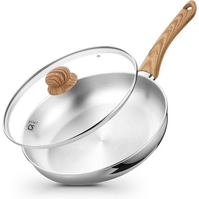KOCH SYSTEME CS 8+10+12 Inch Stainless Steel Frying Pan, Silver