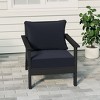 WestinTrends Avalon Black Outdoor Modern HDPE Patio Club Chair with Deep Seat Cushions - 2 of 4