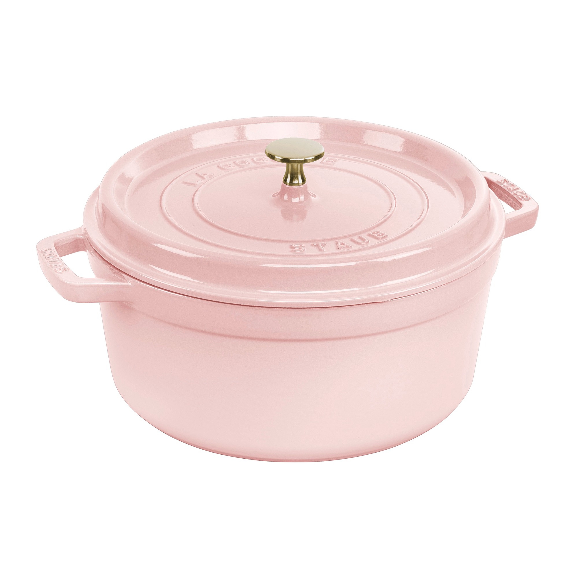 Staub Cast Iron Round Cocotte 7-quart-Peony Pink