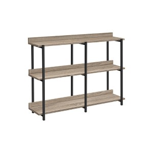 3-Tier Laminate Console Table with Metal Frame for Entryway, Living Room, or Bedroom - 1 of 4