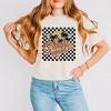 Simply Sage Market Women's Checkered Summer Short Sleeve Relaxed Fit Cropped Graphic Tee - 2 of 3