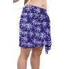 LA LEELA Men's Beach Sarong Cover Up Swimwear Wrap One Size Palm Tree Royal Blue - 3 of 4