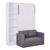 YOOCOZZ Murphy Bed & Wall Bed with Sofa and Built-in Floor-Level Storage Cabinet - White - 3 of 4
