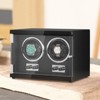 VEVOR Watch Winder, Dual Watch Winder for Men's and Women's Automatic Watch, with 2 Super Quiet Japanese Mabuchi Motors, Blue Light and Adapter - 2 of 4