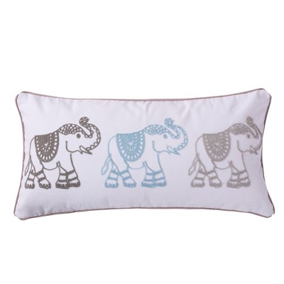 Gramercy Embroidered Elephants Decorative Pillow Levtex Home