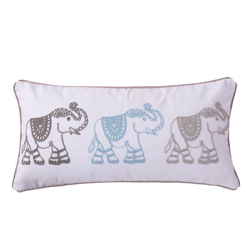Gramercy Embroidered Elephants Decorative Pillow - Levtex Home, 1 of 4