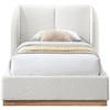 Meridian Furniture,Jardin Cream Boucle Fabric Twin Bed - 2 of 4