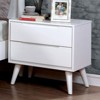 NicBex 16 inch Wide Nightstand with 2 Drawers,Side Table with Solid wood Round Tapered Legs ,Bedside Table for Bedroom,Living Room - 2 of 4