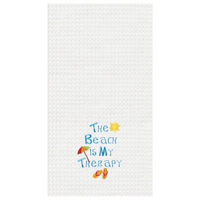 C&F Home Beach Is My Therapy Waffle Weave Cotton Kitchen Towel