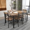 KTMBDW Dining Table Set, Kitchen Table with Chairs,Wood Breakfast Nook Table and Chairs for Dining Room, Brown - 3 of 4