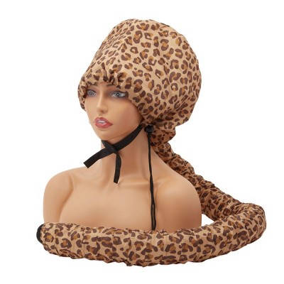 Glamlily Leopard Hair Dryer Hooded Bonnet with Hose (9 x 10 x 40 In)