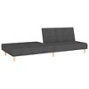 vidaXL 2-Seater Sofa Bed - Convertible Twin Loveseat, Dark Gray Fabric Upholstered Couch for Living Room, Studio, Apartment - 4 of 4