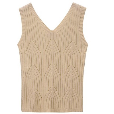 Whizmax Womens V Neck Sleeveless Sweaters Vest Casual Knit 