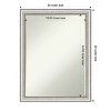 Amanti Art Salon Silver Narrow Petite Bevel Bathroom Wall Mirror 26.5 x 20.5 in. - 4 of 4