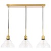 Elegant Lighting Clive 3 light Brass and Clear seeded glass pendant - image 3 of 4