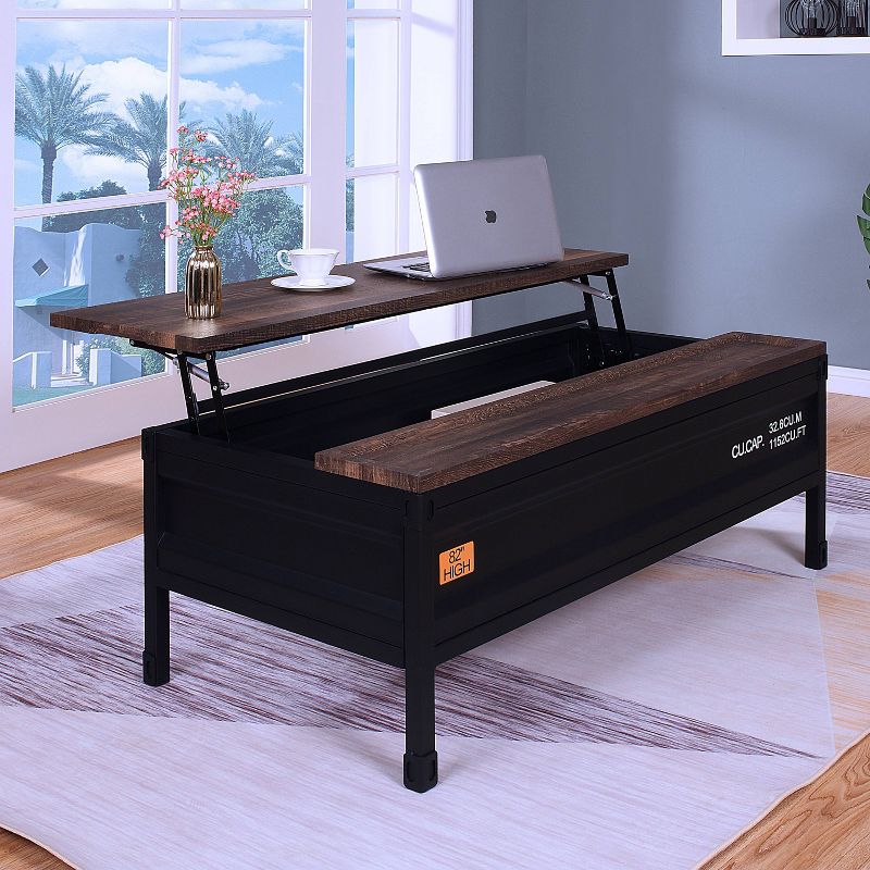 Stradone Lift Top Coffee Table Black/Walnut - HOMES: Inside + Out, 5 of 8