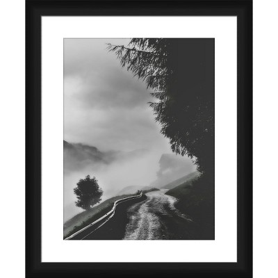 18" x 22" Matted to 2" Sad Trail Picture Framed Black - PTM Images
