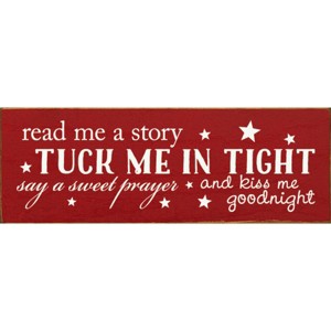 Slickblue Sweet Goodnight Quote Sign, 3.5x10 Rustic Knotty Pine Wood Plaque, Wall or Shelf Decor - 1 of 3