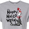 Women's - Dr. Seuss - Happy Halloween Skeleton Cat Cropped Graphic T-Shirt - 2 of 4